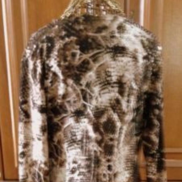 Double D Ranch Wear Dress Reptile Snakeskin Drape Neck Velour Stretch V… - Picture 8 of 12